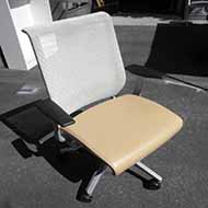 Steelcase Mesh Back Chair (White Back/Tan Seat)